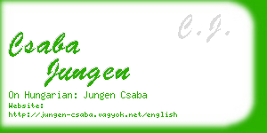 csaba jungen business card